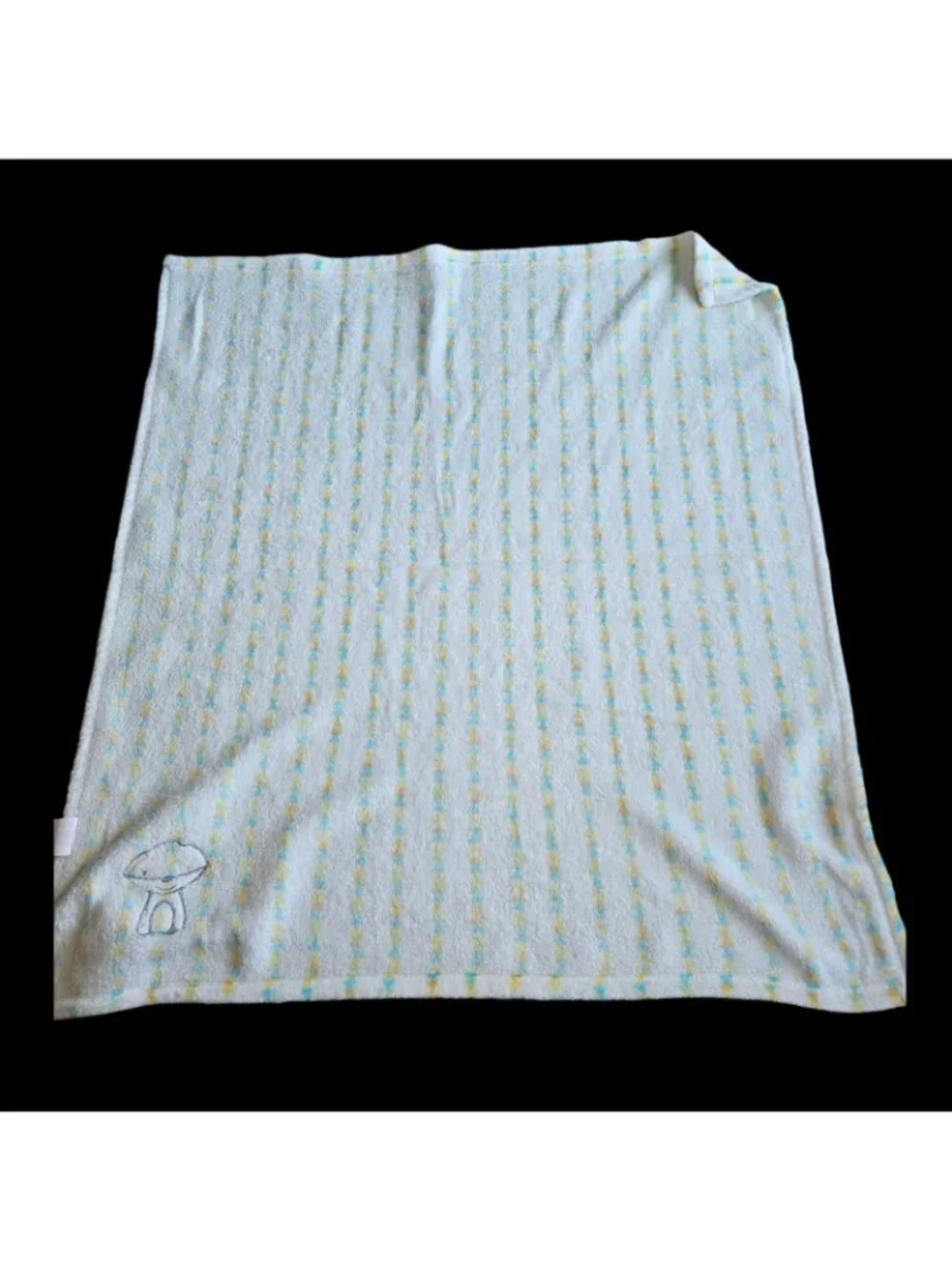 Le Bebe Favorite Fox Baby Blanket Plush security‎ lovey orange yellow triangles